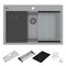 Ruvati 33-inch Granite Composite Workstation Drop-in Topmount Kitchen Sink Urban Gray RVG1306UG - alternate 2